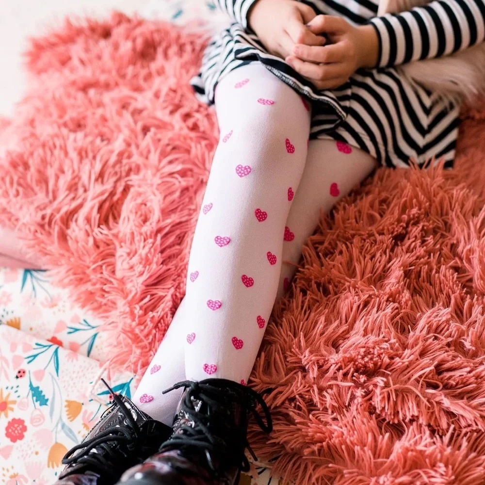 3/$20 NWOT Valentine’s Day Child Girls Footed Heart Dots Tights Stocking
